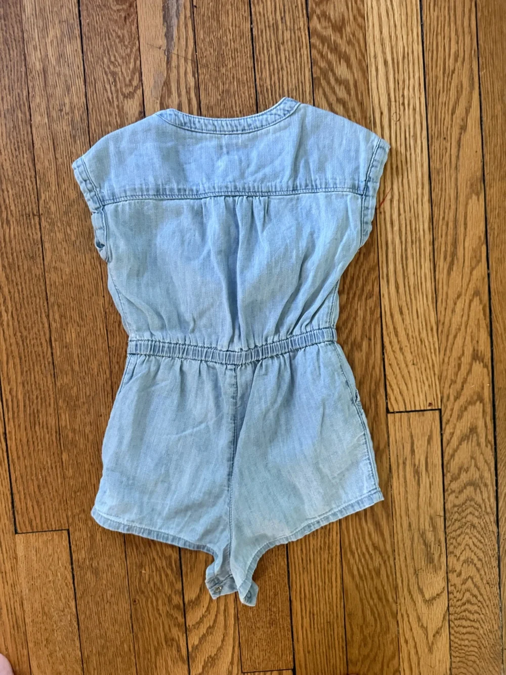 Gap Girls' Light Blue Denim Romper - Size 18-24 Months